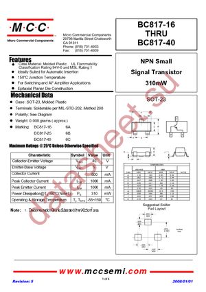 BC817-25-TP datasheet  